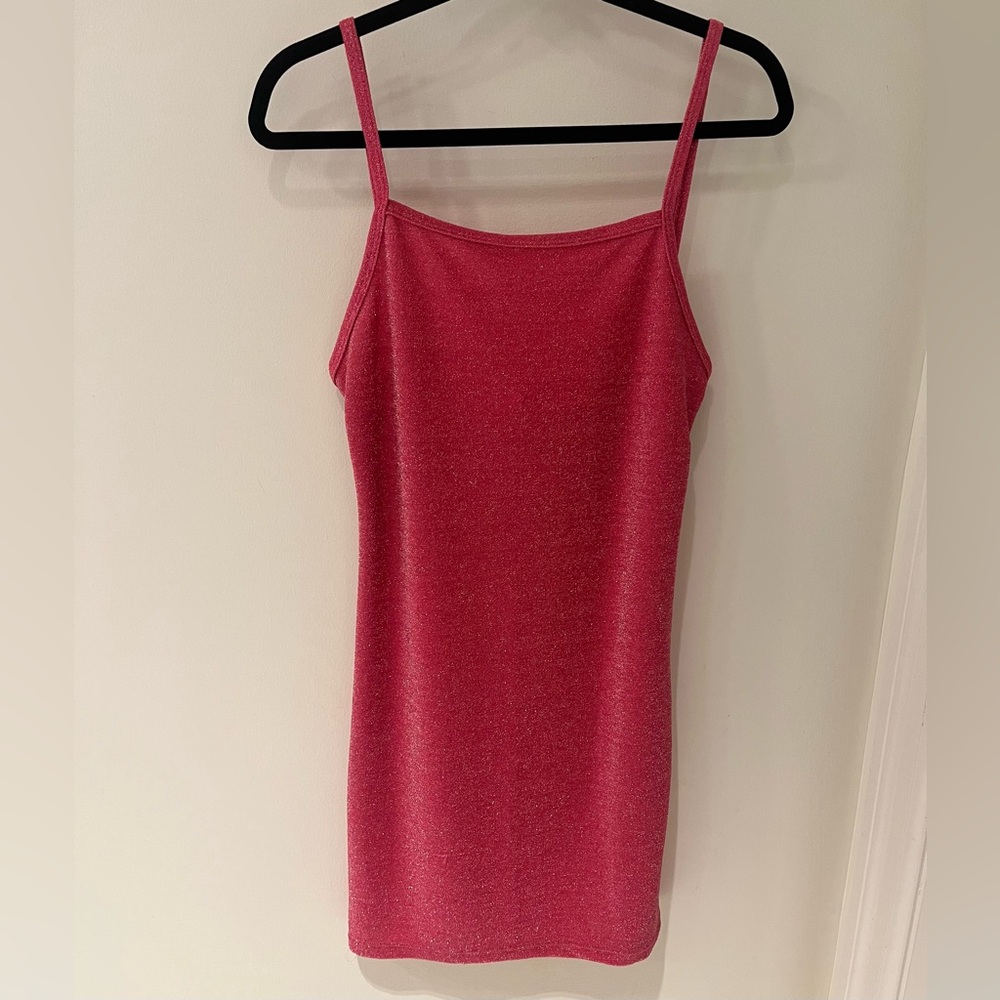 Pink Sleeveless Spaghetti Strap Dress Size Large